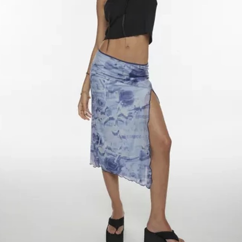 Silence + Noise Isla Mesh Midi Skirt